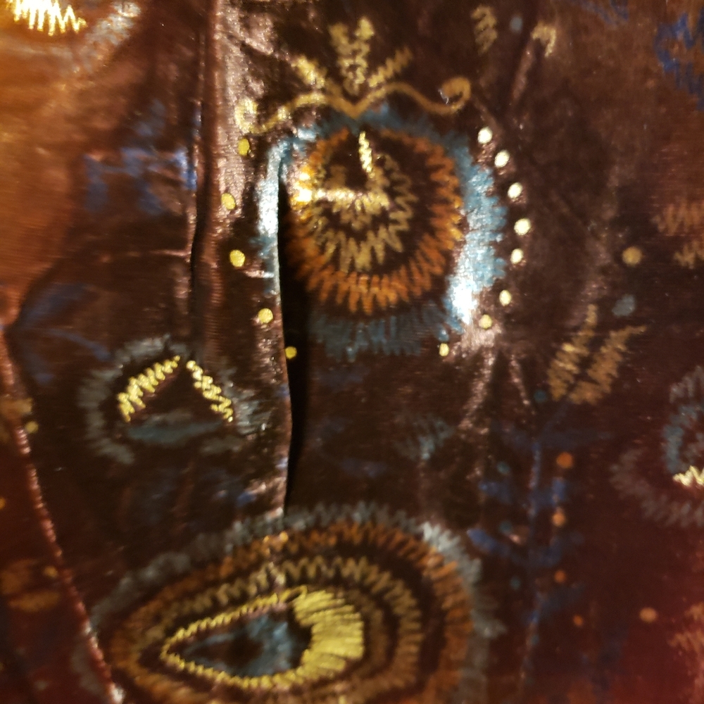NWT 2OH THREADS & 2 OLD HIPPIES DRESS SOFT SILK RAYLON EARTHY BROWN GOLD BLUE SM - Picture 4 of 8